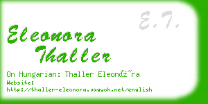 eleonora thaller business card